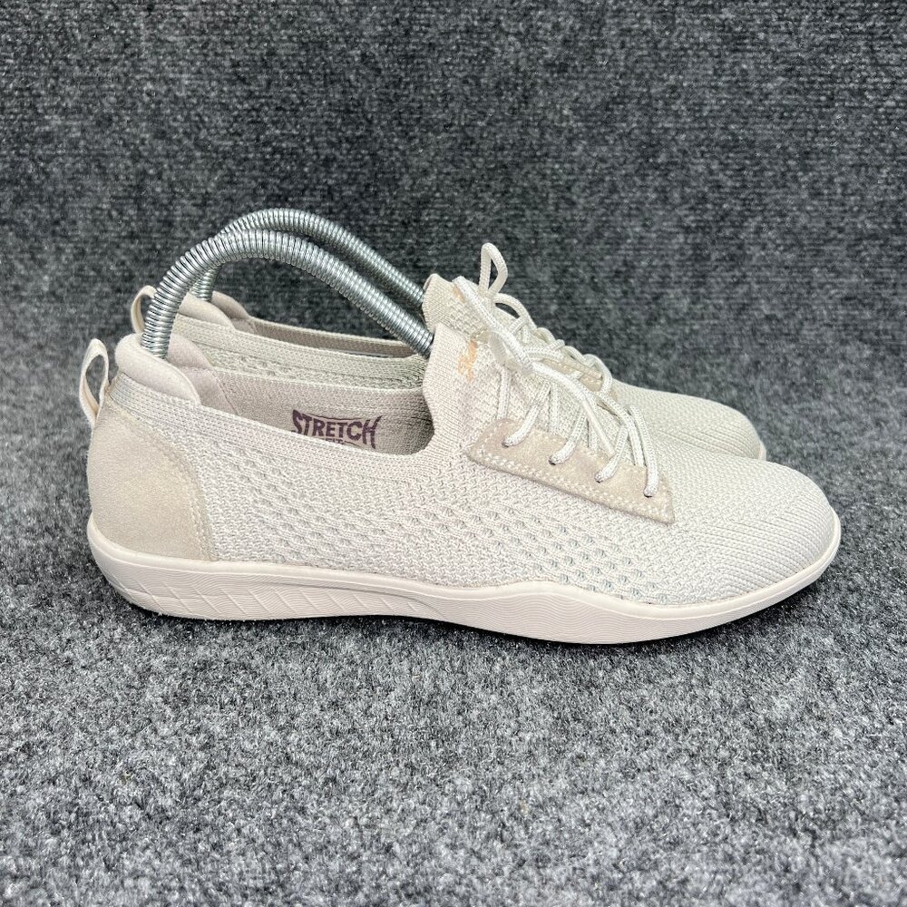 Skechers Women's Light Beige Knit Slip-On Athletic Sneakers